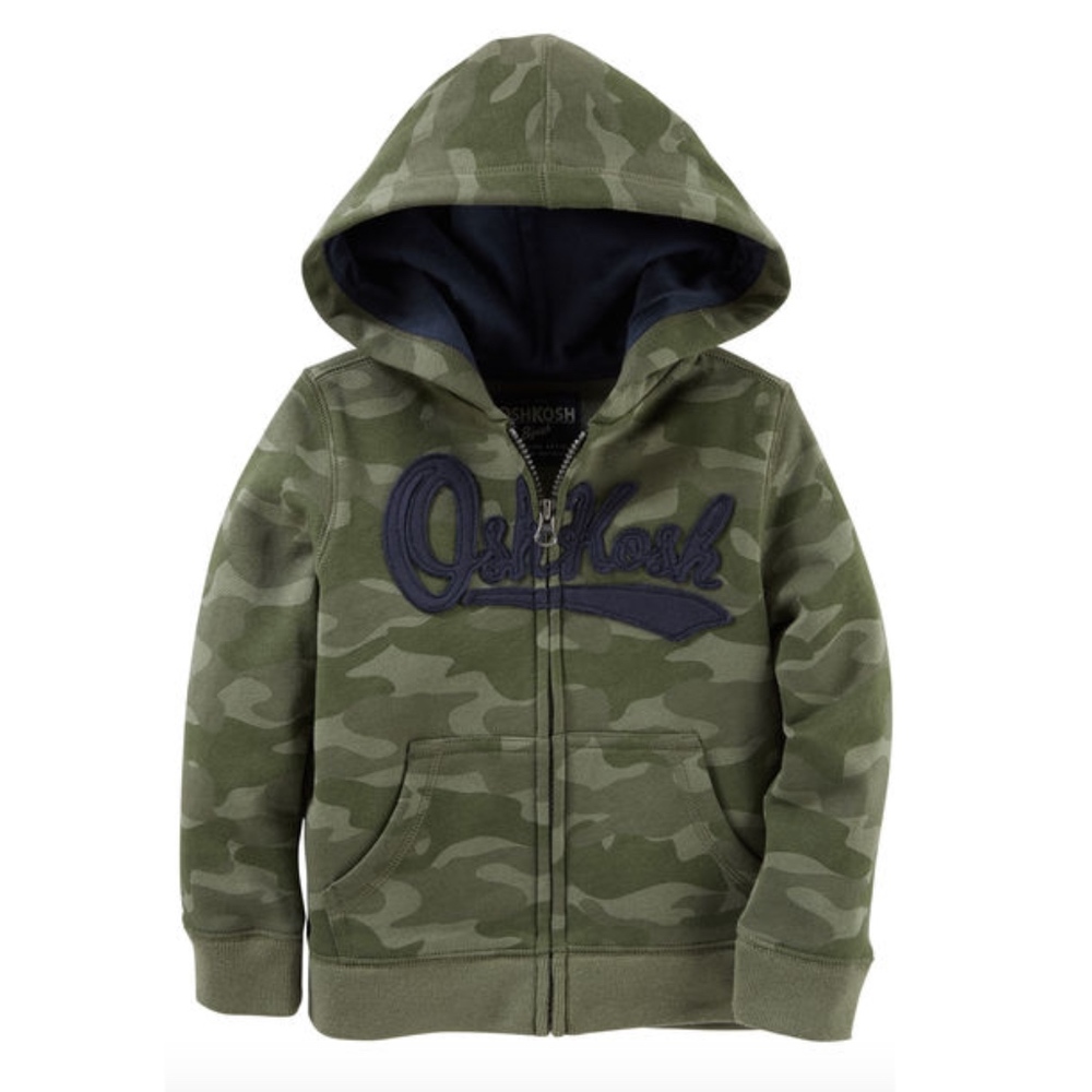 OSHKOSH B'GOSH LOGO FLEECE CAMO HOODIE